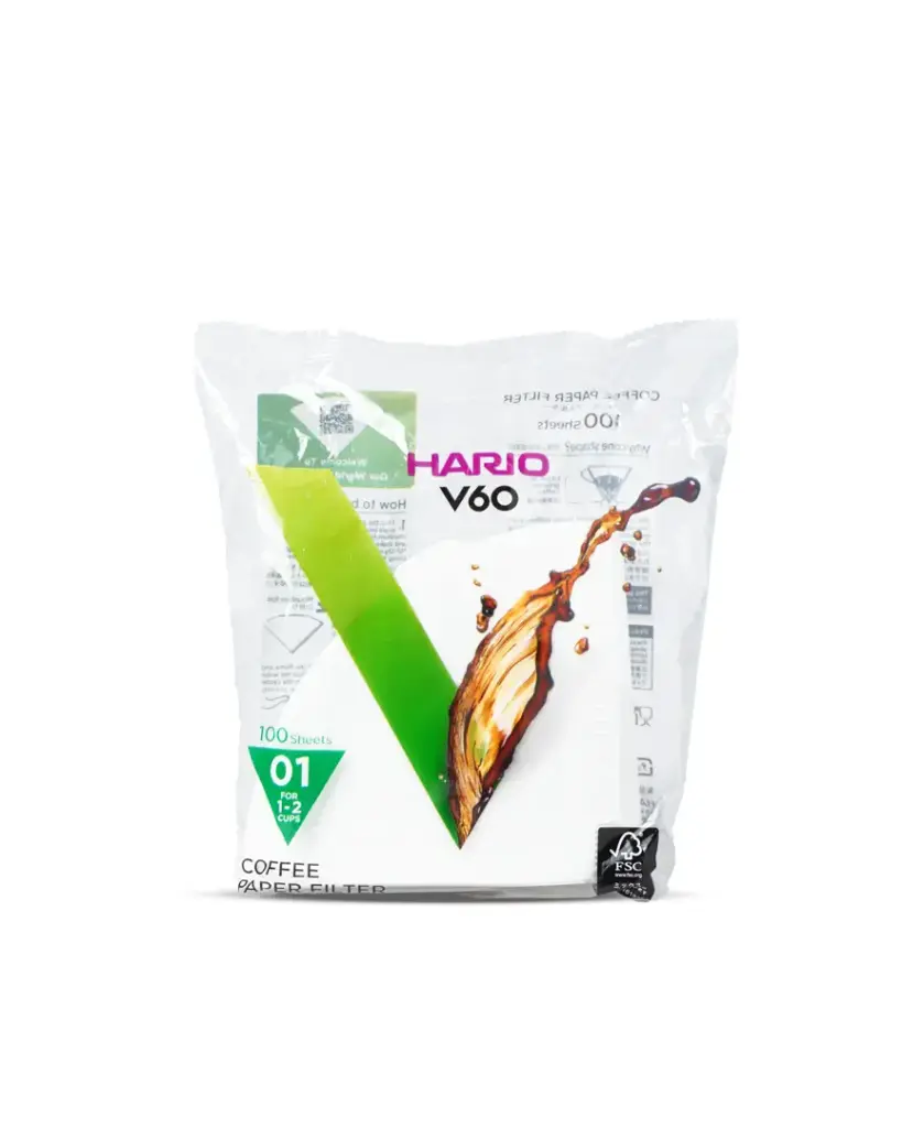Hario V60-Filter(01)W Bleached Paper  100 sheets